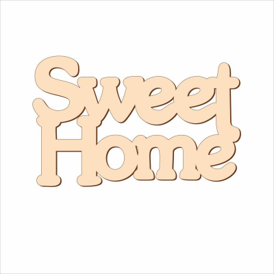 Заготовка для росписи деревянная Надписи 'Sweet Home' 20х13см береза