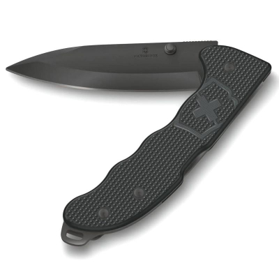 Нож охотника 136мм Evoke BS Alox Black One-hand блокировка лезвия алюминиевая рукоятка черный