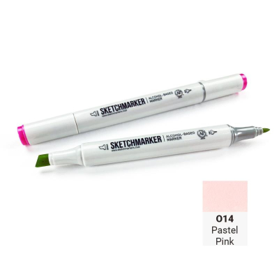 Маркер художественный спиртовой Sketchmarker розовый пастельный двусторонний