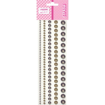 Стразы deVENTE 'Жемчуг' 115шт ассорти размеров шоколадный опал акриловые самоклеящиеся