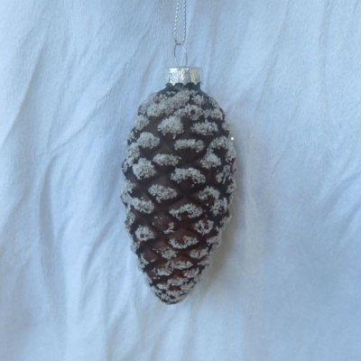 Шишка 110мм коричневая стекло