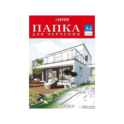 Бумага для черчения A4&nbsp;&nbsp;10л 160г deVENTE 'Дом' в папке