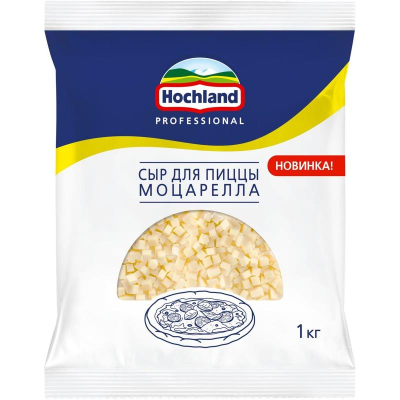 Сыр для пиццы Hochland Моцарелла 40% 1.0кг