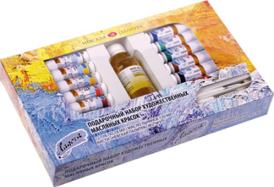 Набор для живописи масляными красками Ладога в картонной коробке