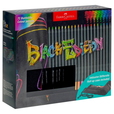 Карандаши&nbsp;&nbsp;72цв Faber-Castell 'Black Edition' трехгранные в пенале-скрутке