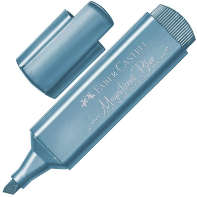 Текст-маркер Faber-Castell TL 46 Metallic 1-5.0мм металлик синий