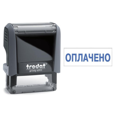 Штамп автоматический 38х14мм 'ОПЛАЧЕНО' Trodat Printy 4911P4-1.2