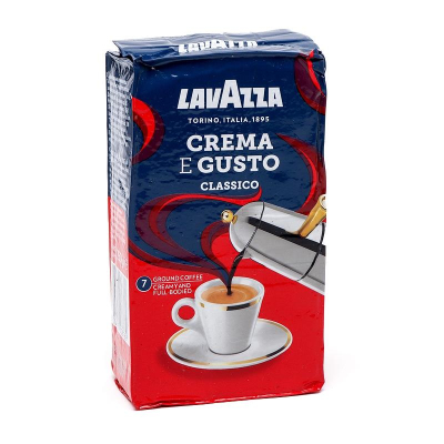 Кофе молотый Lavazza 'Crema e Gusto' обжарка средняя помол средний  250г в вакуумном пакете