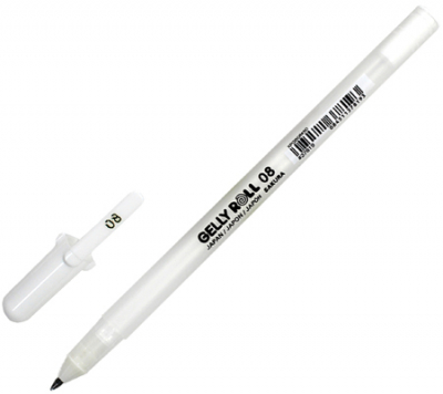 Ручка гелевая Sakura 0.8мм Gelly Roll Classic белая