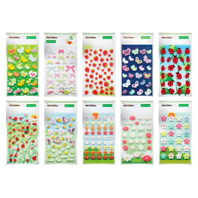 Наклейки декоративные бумажные объемные Hobby Time 'Романтическое настроение' 10 видов ассорти