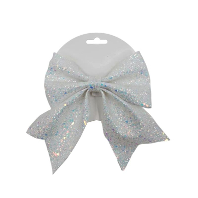 Бант 15см текстиль серебро