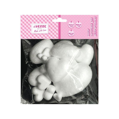 Заготовка для декорирования из пенопласта deVENTE 'Сердце' размер ассорти 10шт