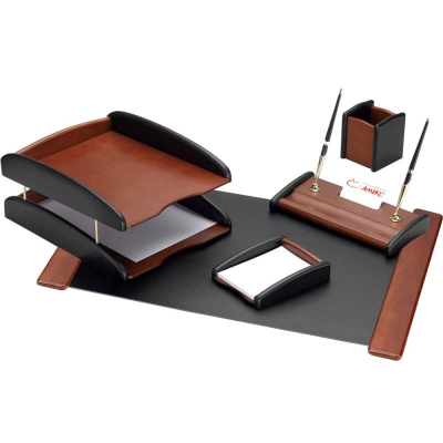 Набор настольный&nbsp;&nbsp;5 предметов Good Sunrise с настилом коричневое дерево