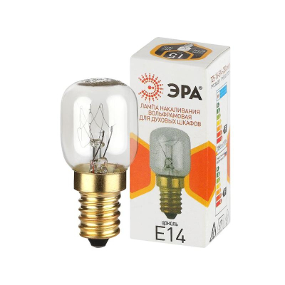 Лампа накаливания E14  15W/220V ЭРА T25 для духовых шкафов до +300°C