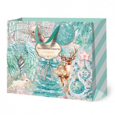 Пакет подарочный 36х32х12см 'Новый год'