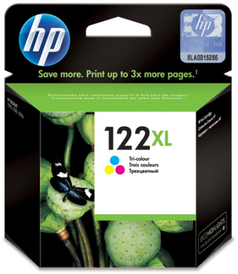 Картридж струйный HP №122XL DJ-1000/1050/2000/2050/3000/3050 цветной ресурс 330стр