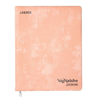 Дневник универсальный deVENTE твердая обложка текстурная искусственная кожа 'sigNATURE' Пудрово-розовый