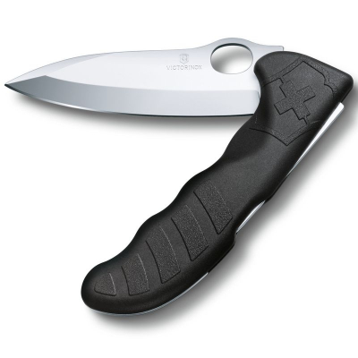 Нож охотника 130мм Hunter Pro One-hand блокировка лезвия с нейлоновым чехлом черный