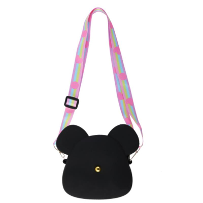 Кошелек Кокос 15х12,5см 'Cat black'силикон черный