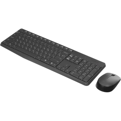 Клавиатура +мышь беспроводные Logitech MK235 Multimedia черные