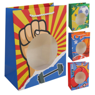 Пакет подарочный 18х23х10см 'Спорт' ламинированный