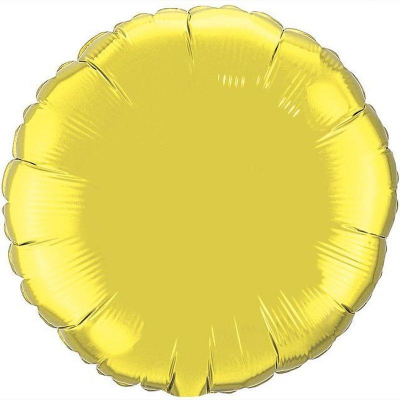 Шар воздушный фольгированный Круг золотой Flex Metal 48см