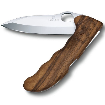Нож охотника 130мм Hunter Pro One-hand блокировка лезвия с нейлоновым чехлом рукоятка из орехового дерева
