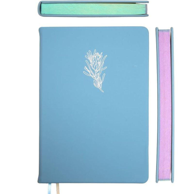 Ежедневник A5 deVENTE 'Emilia' 272стр тонированный блок твердая обложка эко  кожа голубой