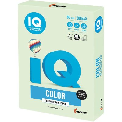 Бумага цветная A3 IQ Color  80г пастель зеленая светлая 500л
