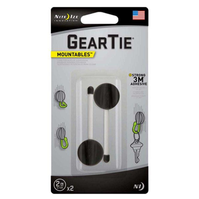 Организатор провода Nite Ize Gear Tie® Mountables 2" бело-черный&nbsp;&nbsp;2шт