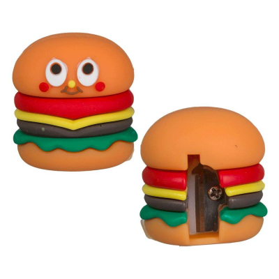 Точилка 1 диаметр deVENTE 'Cute Hamburger' покрытие Soft Touch