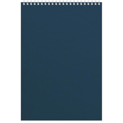 Блокнот A4  60л клетка на гребне Альт® картонная обложка 'Office' синий
