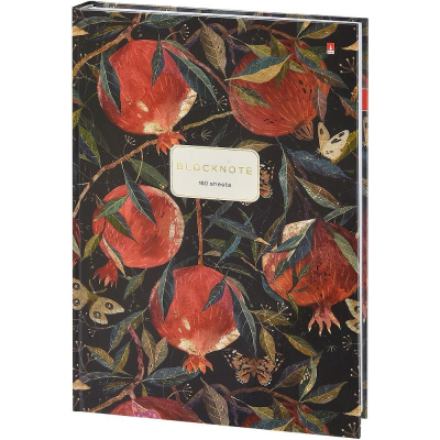 Тетрадь A4 160л клетка на сшивке Альт® твердая глянцевая обложка 'Flora' Гранат