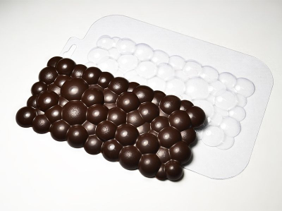 Форма для шоколада пластиковая Мир Форм Плитка Пузырьки 170х85х10мм