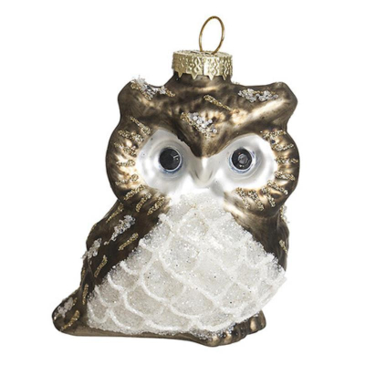 Сова дымчатая 6х6х9см стекло