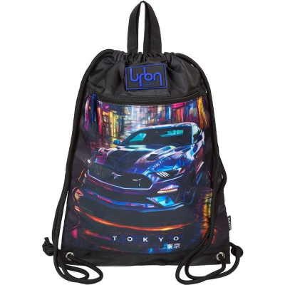 Сумка для сменки deVENTE 33x46см с карманом на молнии Label 'Tokyo Drift'