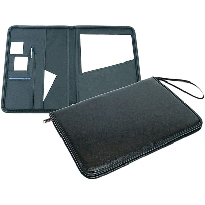 Папка деловая deVENTE 25х35х3см 'Sheffield' с ручкой-петлей на молнии искусственная кожа черная