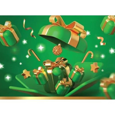 Конверт для подарочного сертификата Праздник новогодний 100х74мм 