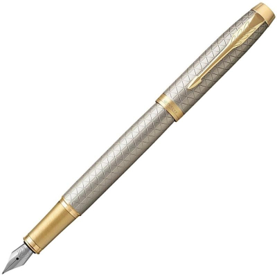 Ручка перьевая Parker IM Premium Warm Silver GT F323 перо Fine