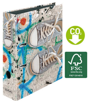 Папка файл A4  80мм Herlitz Vintage Shoes