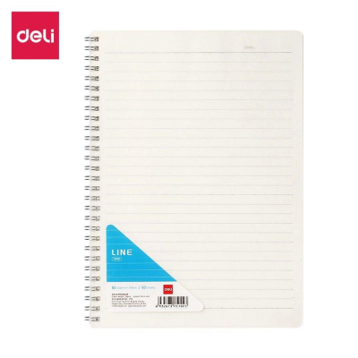 Тетрадь B5&nbsp;&nbsp;60л линейка на гребне Deli тонированный блок пластиковая PP обложка