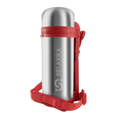 Термос многофункциональный для еды и напитков Relaxika-201&nbsp;&nbsp;1.50л с двумя чашками серебристый