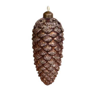 Шишка 160мм коричневая с золотом стекло VALMA