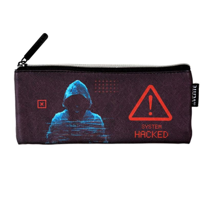 Пенал-косметичка deVENTE 21х 9х1см искусственная кожа на молнии Label 'Hacker'