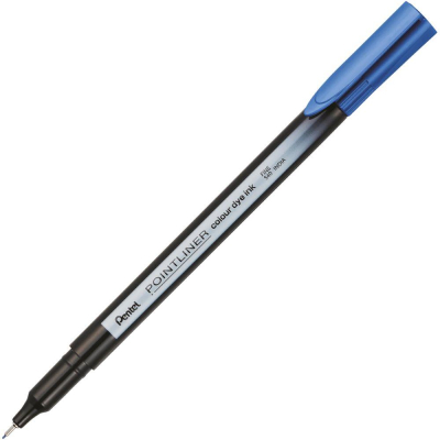 Ручка капиллярная Pentel 'Pointliner' 0.4мм голубая