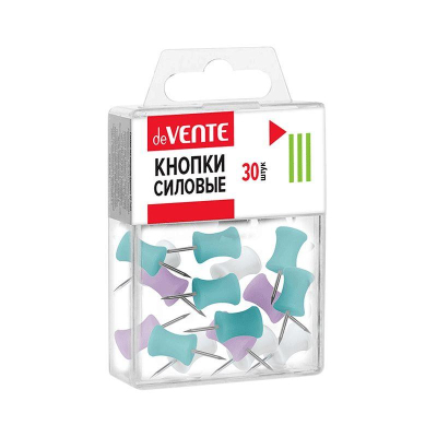 Гвоздики для досок  30шт deVENTE цветные 'Pastel' в пластиковой коробке