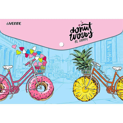 Папка-конверт на кнопке A4 deVENTE пластиковая 150мк с фотопечатью 'Sweet cruiser'