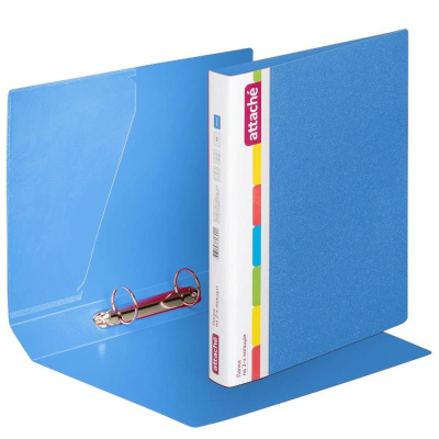 Папка A4&nbsp;&nbsp;2 кольца 35мм (O) на 280л Attache пластиковая синяя
