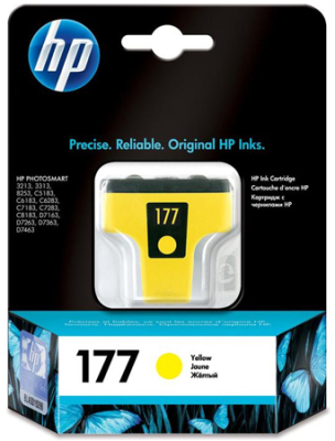 Картридж струйный HP №177 PS3213/3313/8253/C7183/C7283/C7283/D7163/D7263/7363/7463 желтый ресурс 490стр