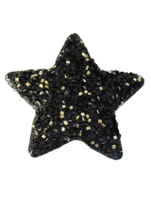Декоративное украшение Черная звезда 5.5см самоклеящаяся